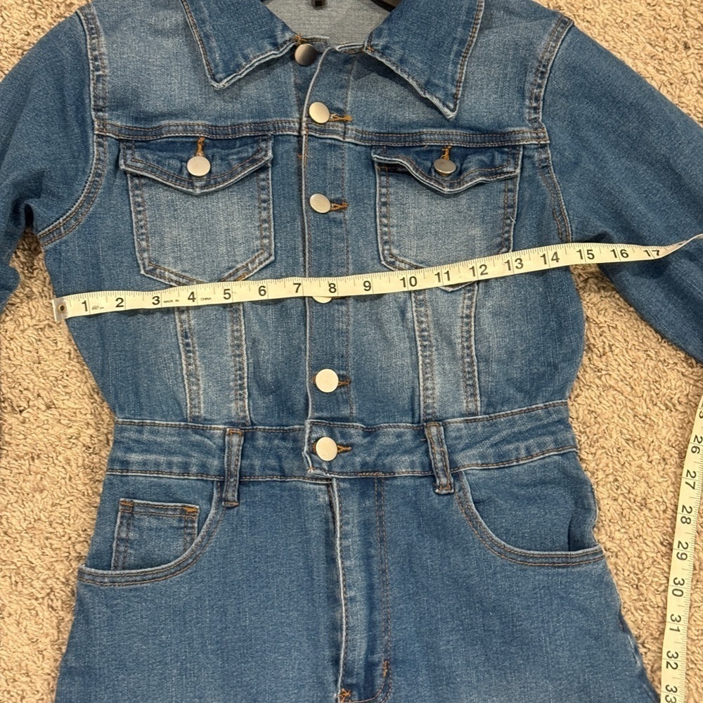 Stylish‎ Denim Long Sleeve Dress - Picture 5 of 8